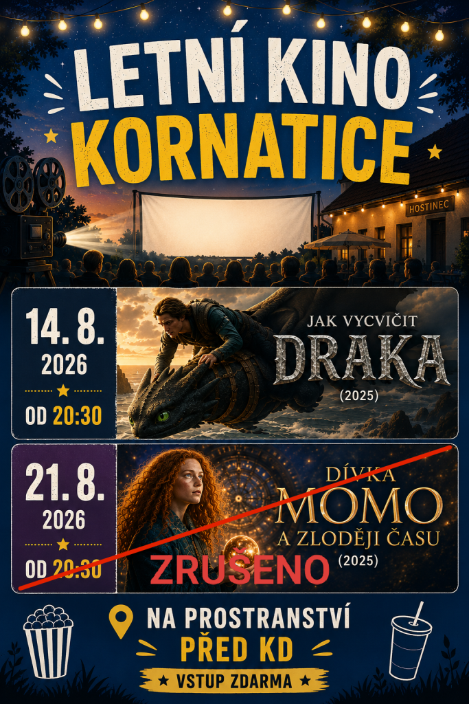 Letní kino Kornatice 2026